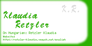 klaudia retzler business card